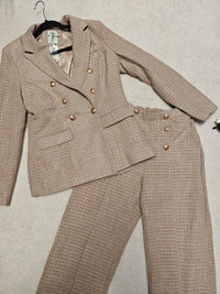 Conjunto de blazer y pantalón tweed