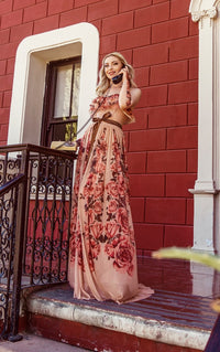Vestido strapless juliet's roses