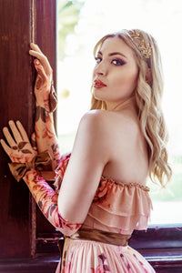 Vestido strapless juliet's roses