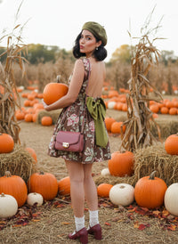 Vestido con moño estampado