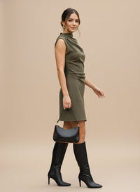 Vestido corto drapeado