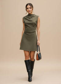 Vestido corto drapeado