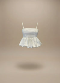 Blusa globo de raso Elodie