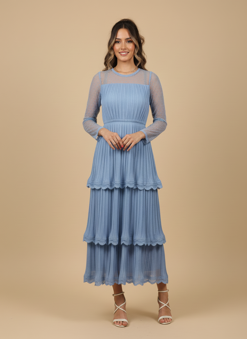 Vestido de Olanes tableados Alice