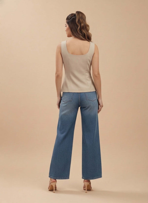 Blusa escote cuadrado Nora