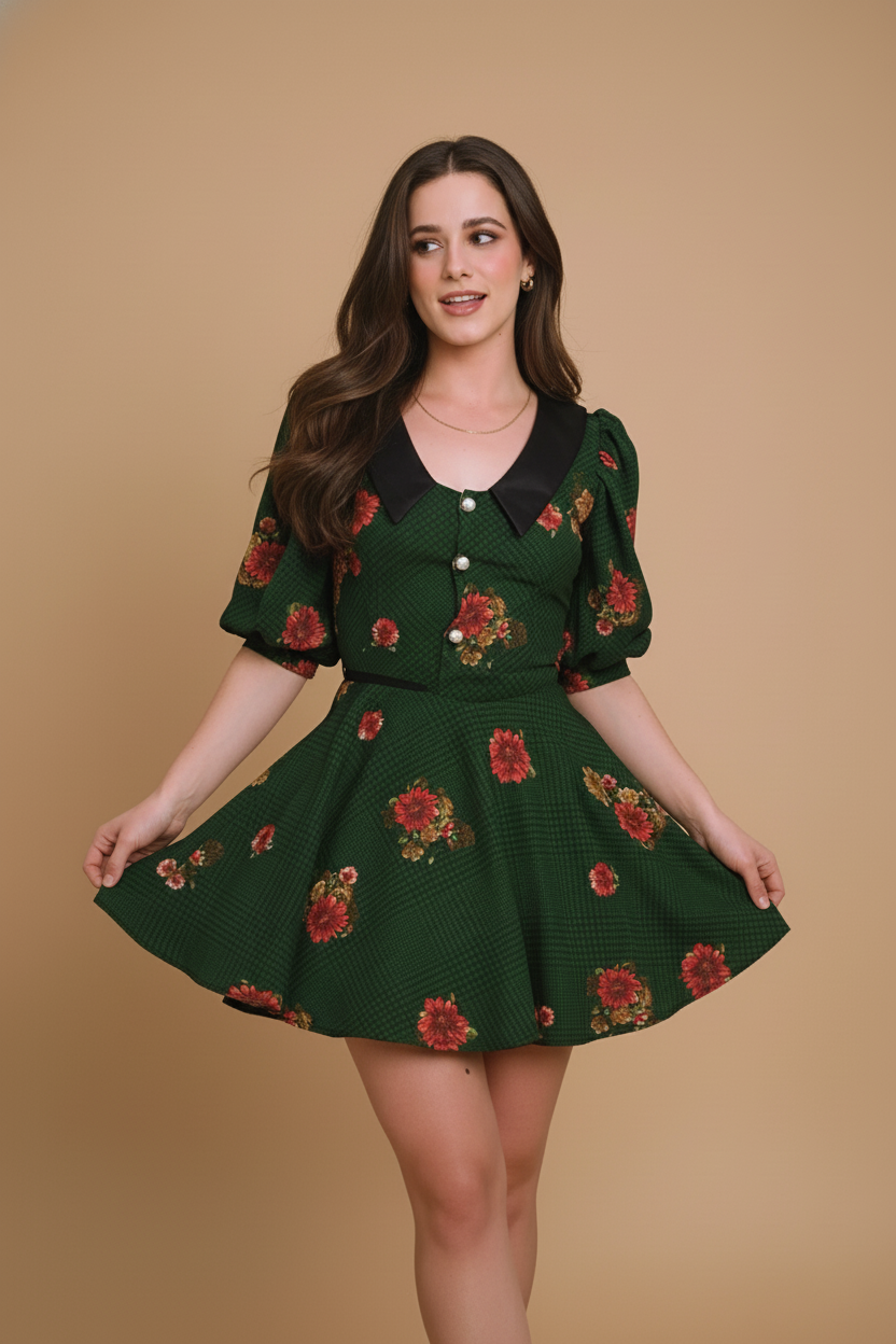 Vestido de mangas Evangelina