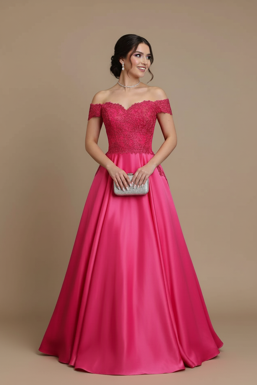 Vestido corte a los hombros Virginia