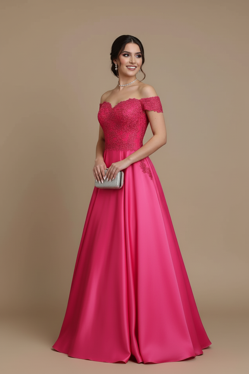 Vestido corte a los hombros Virginia