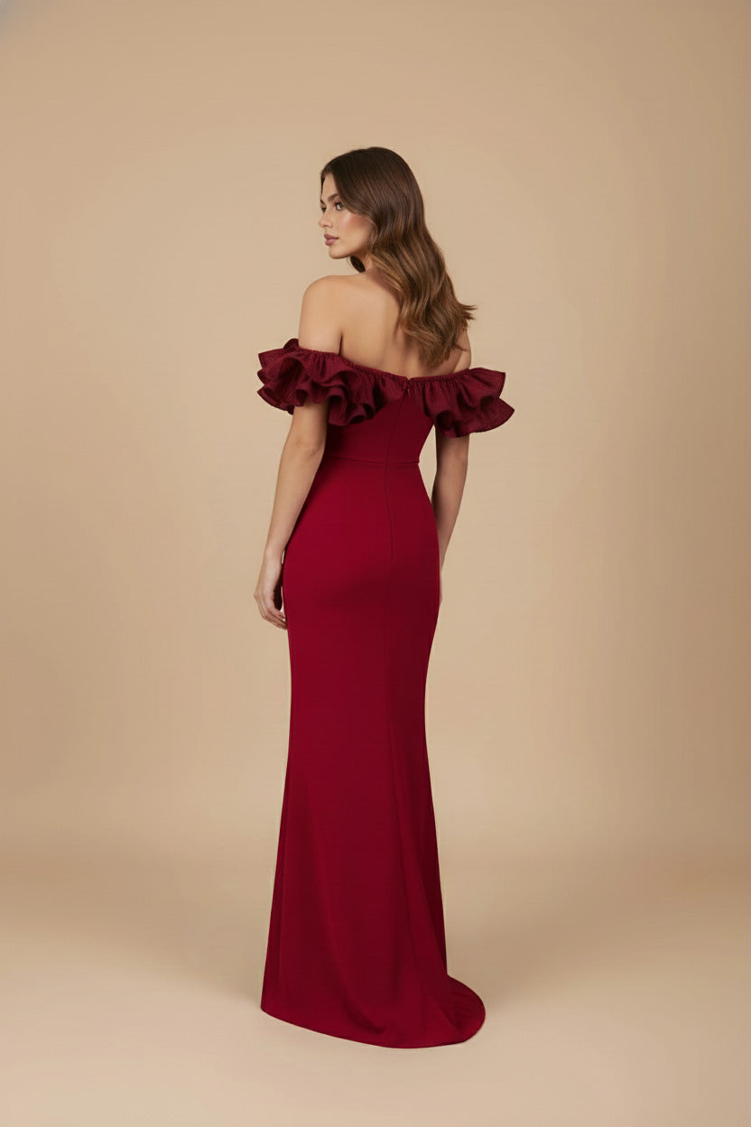 Vestido corset con escarolas Elena