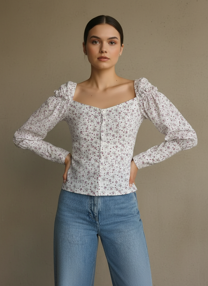 Blusa de botones Aurora