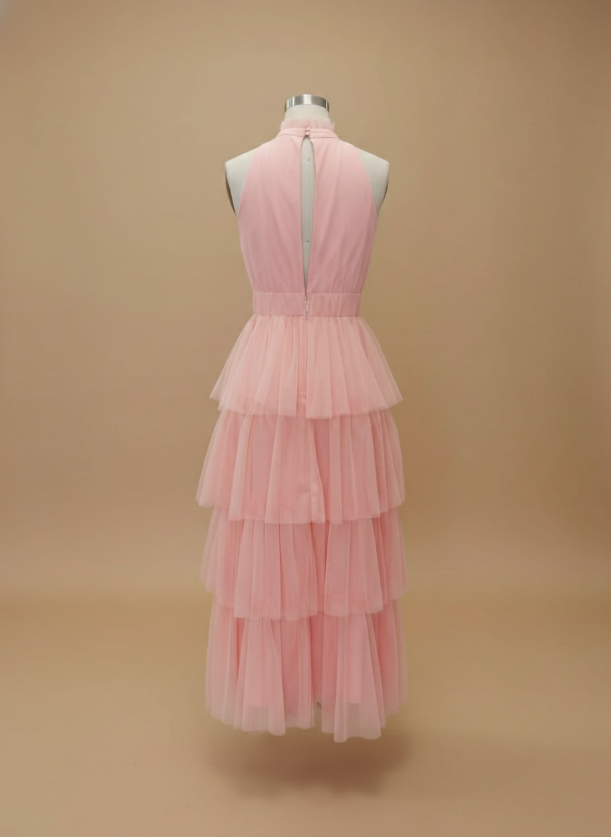 Vestido de tul con capas Florence