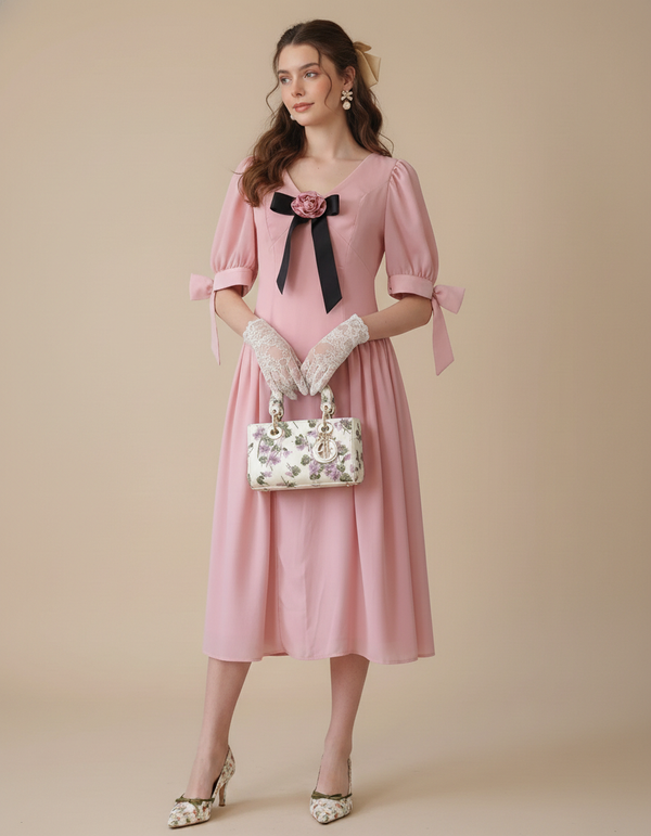 Vestido de mangas Violeta