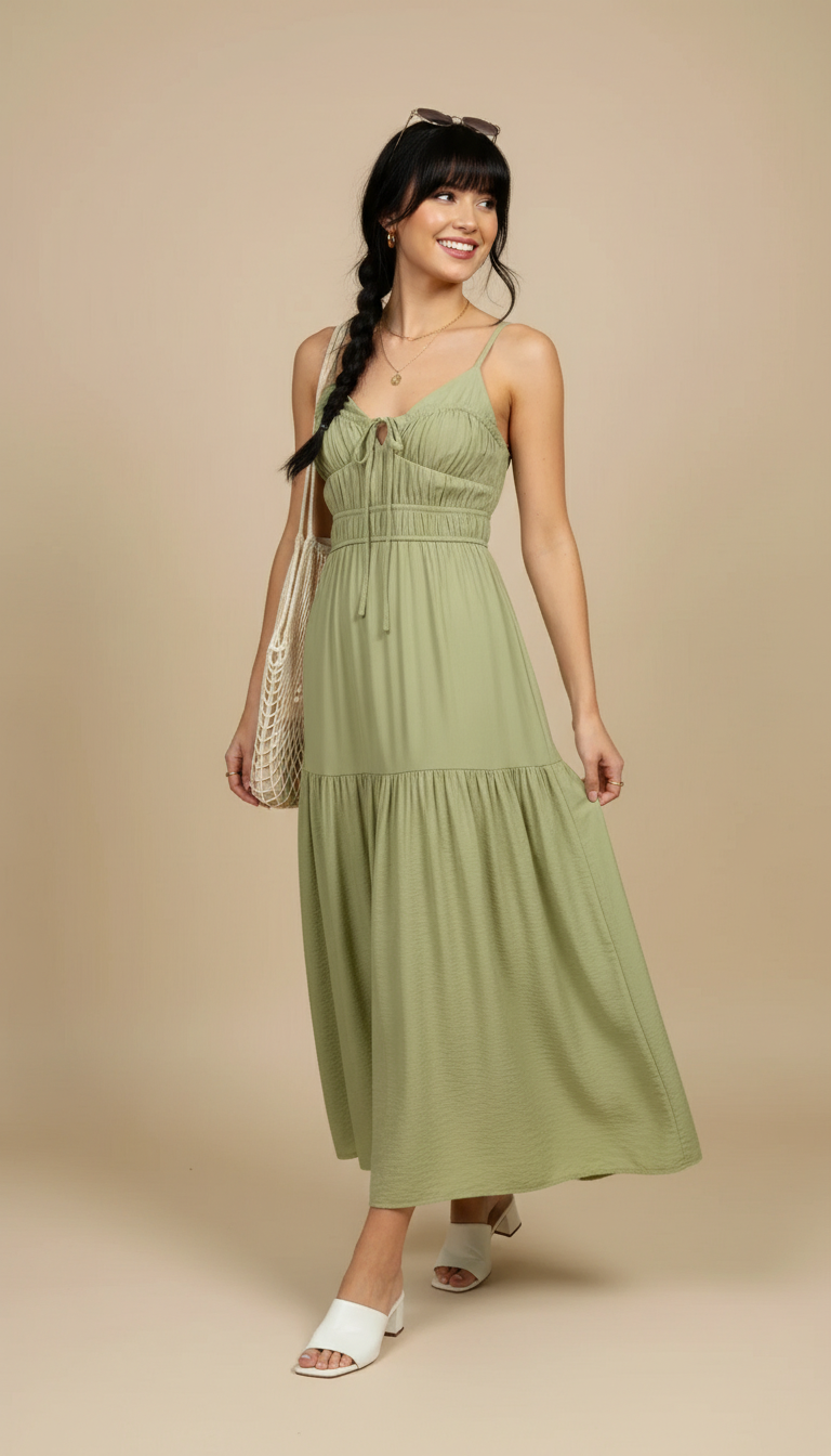 Vestido midi Brissia