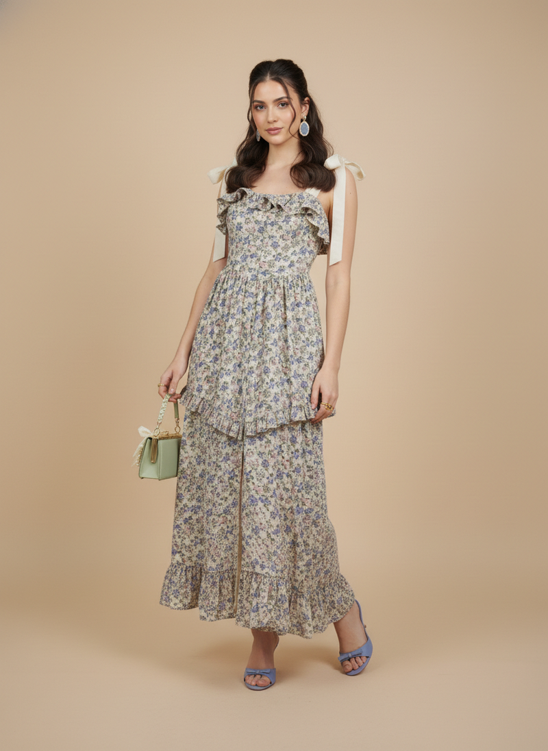 Vestido midi estampado Emilia