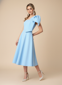 Vestido midi de un hombro Angelina