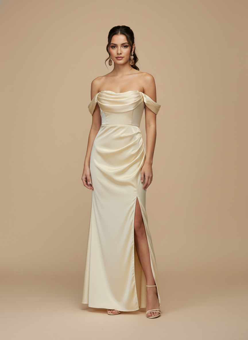 Vestido strapless Amber