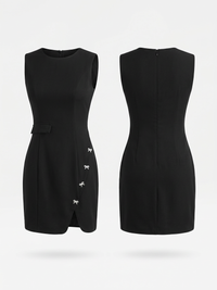 Vestido corto con abertura Elisa