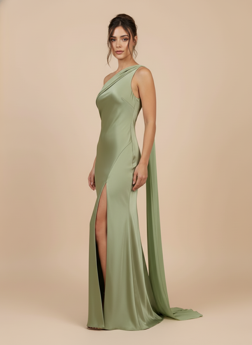 Vestido de un hombro Isadora