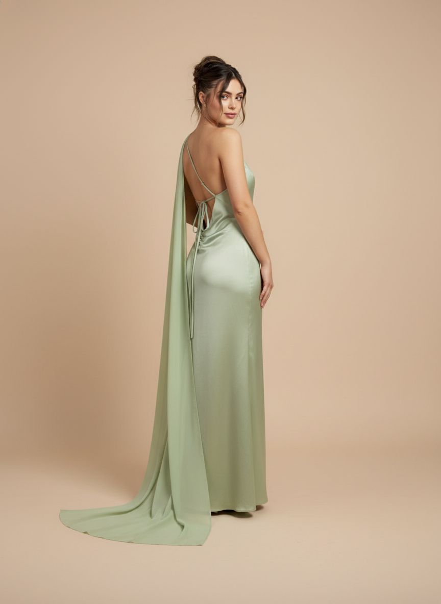 Vestido de un hombro Isadora