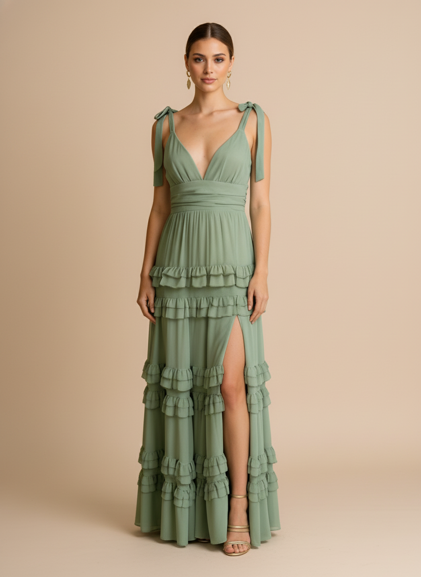 Vestido con olanes Fernanda