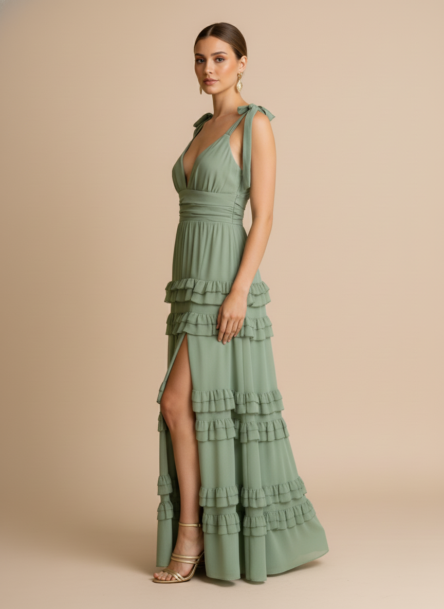 Vestido con olanes Fernanda