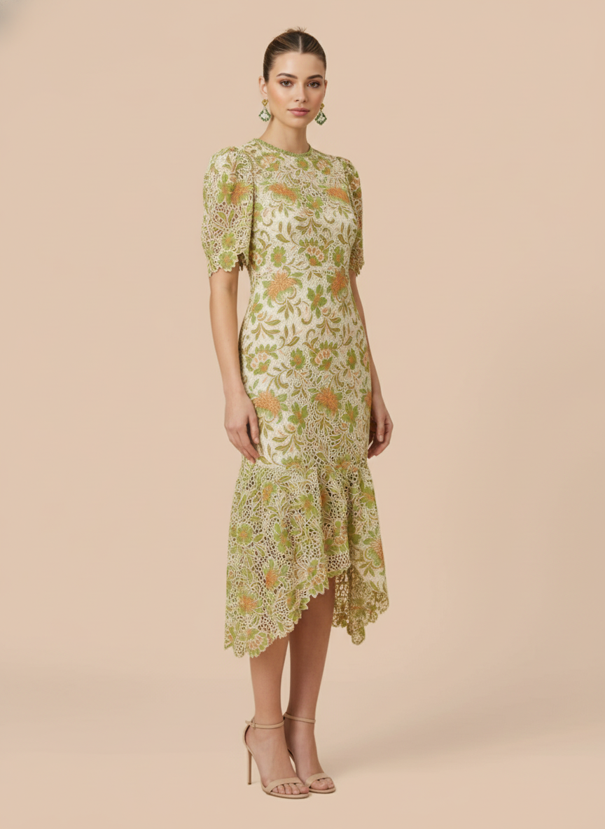 Vestido de encaje midi Gabriela