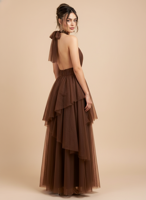 Vestido halter de tul Betsy