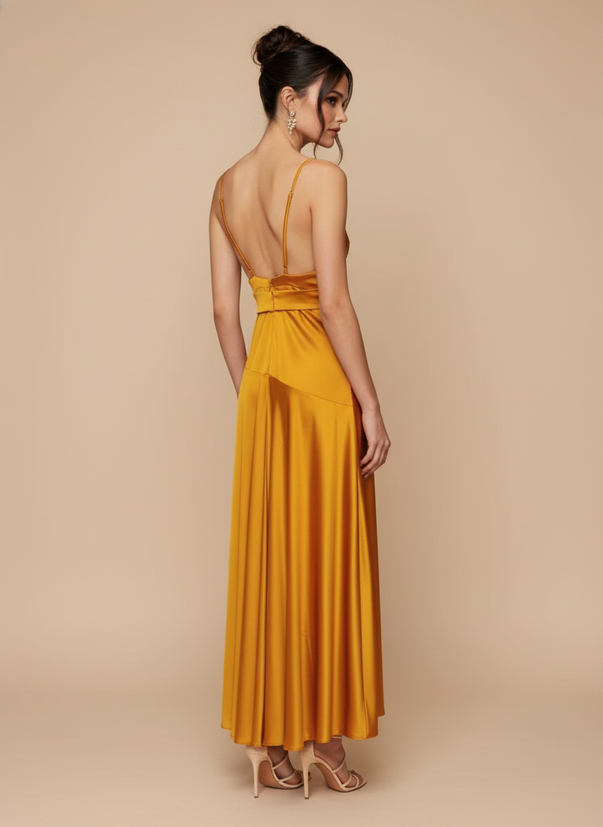 Vestido escote cascada Vivian