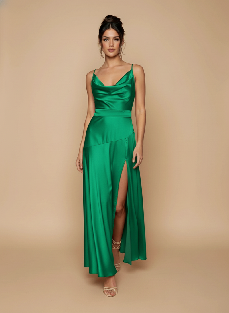 Vestido escote cascada Vivian
