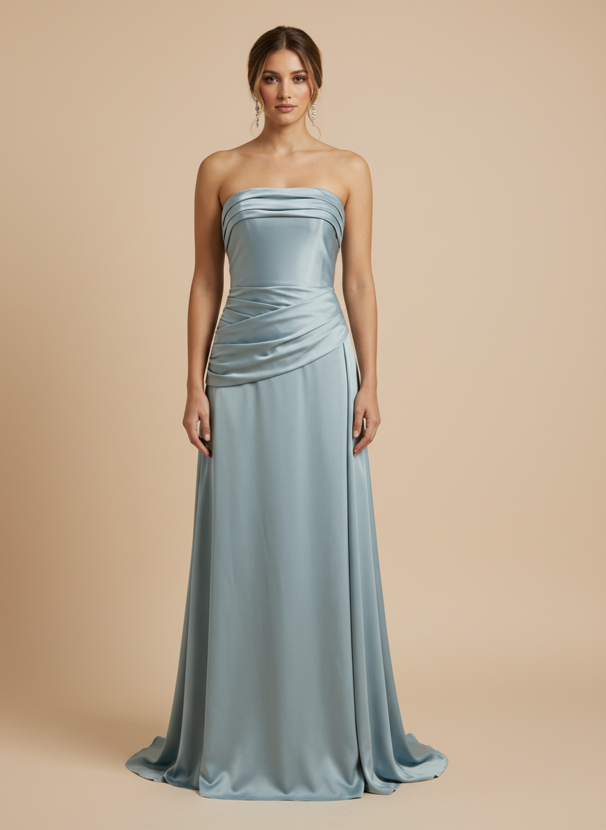Vestido strapless Yvette