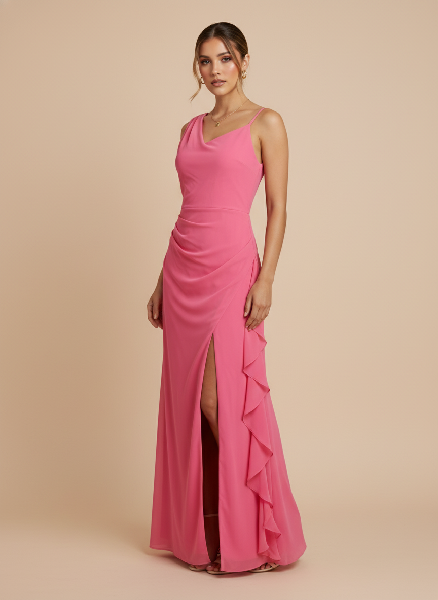 Vestido con escarolas Brie