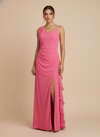Vestido con escarolas Brie