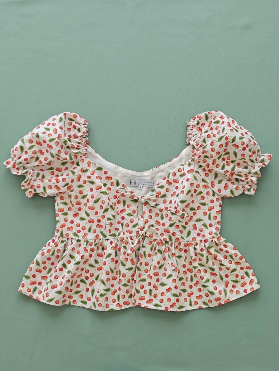 Blusa de lazos Cherry Lace