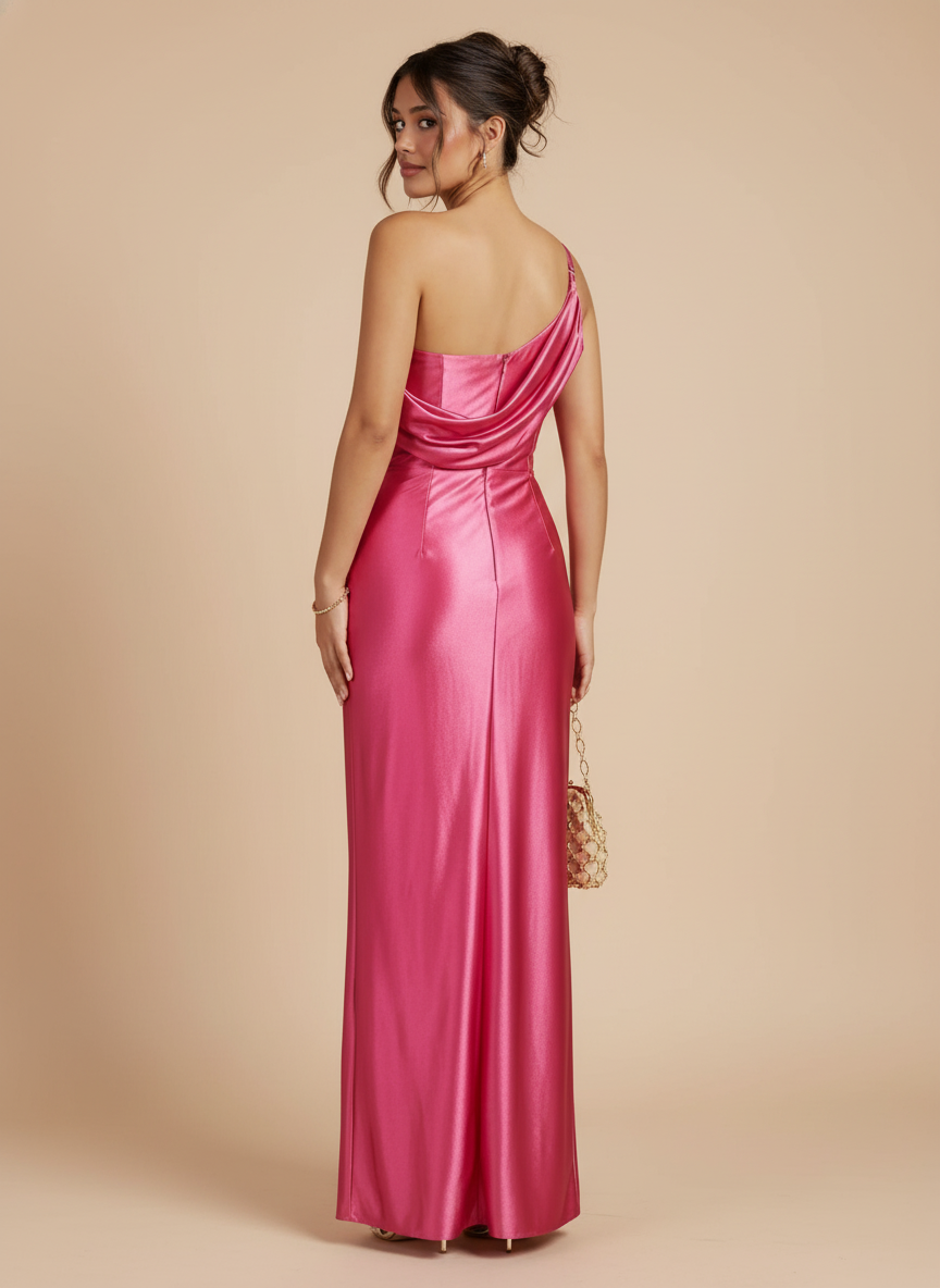 Vestido drapeado envolvente Ariana