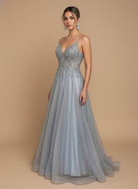 Vestido de tul boradado Brigitte