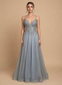 Vestido de tul boradado Brigitte