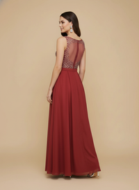 Vestido escote en V bordado Maia
