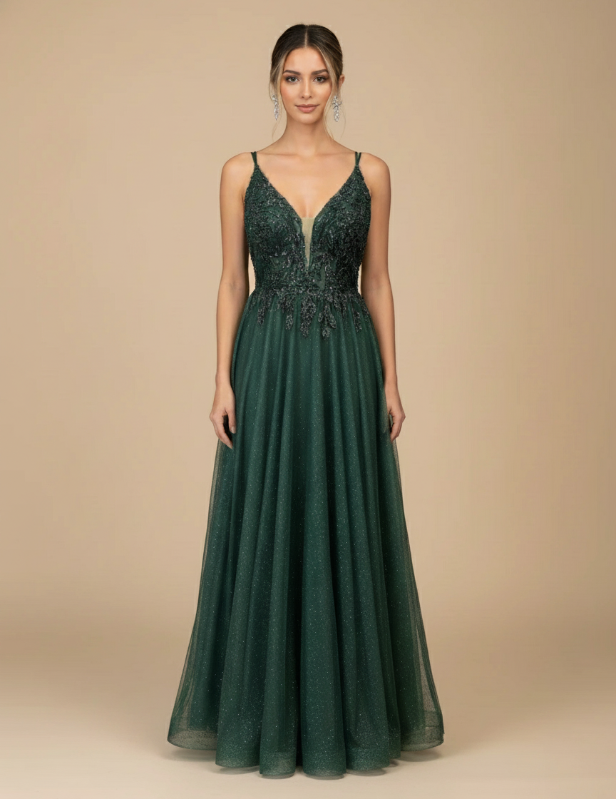 Vestido de tul boradado Brigitte