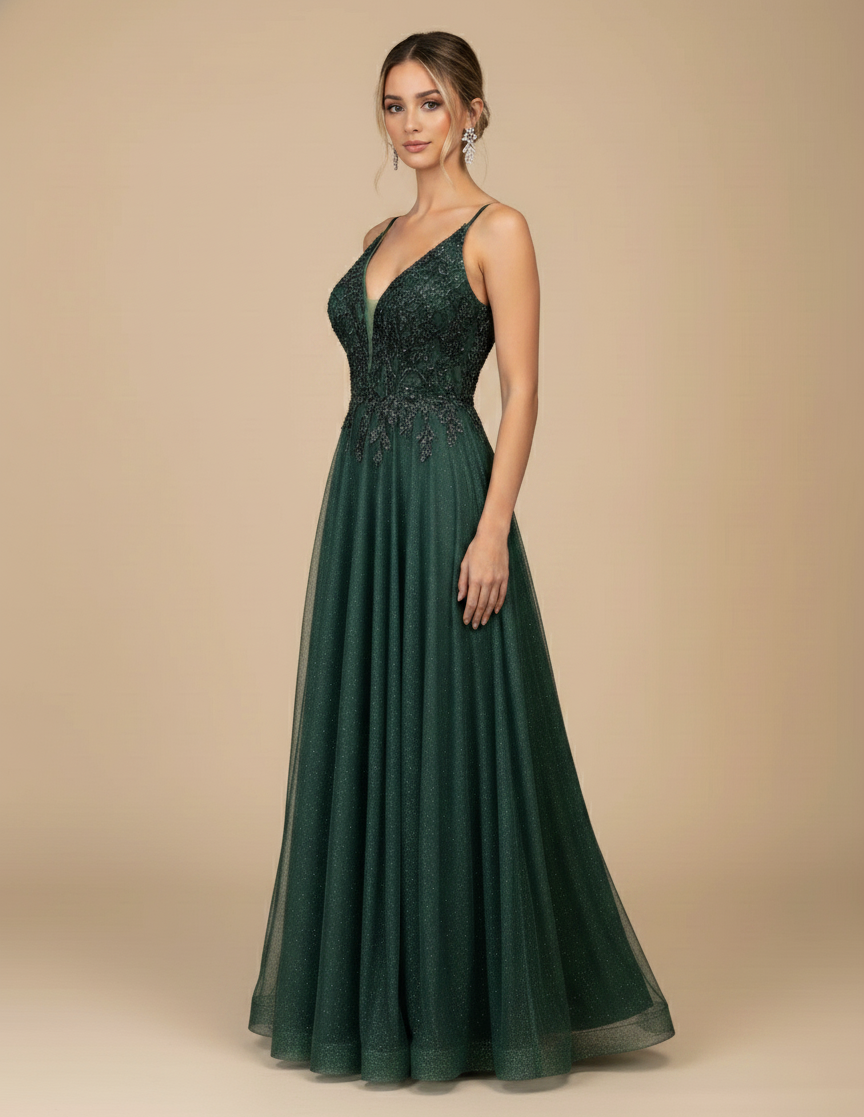 Vestido de tul boradado Brigitte
