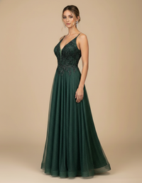 Vestido de tul boradado Brigitte