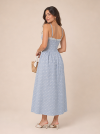 Vestido midi de cuadros Jane