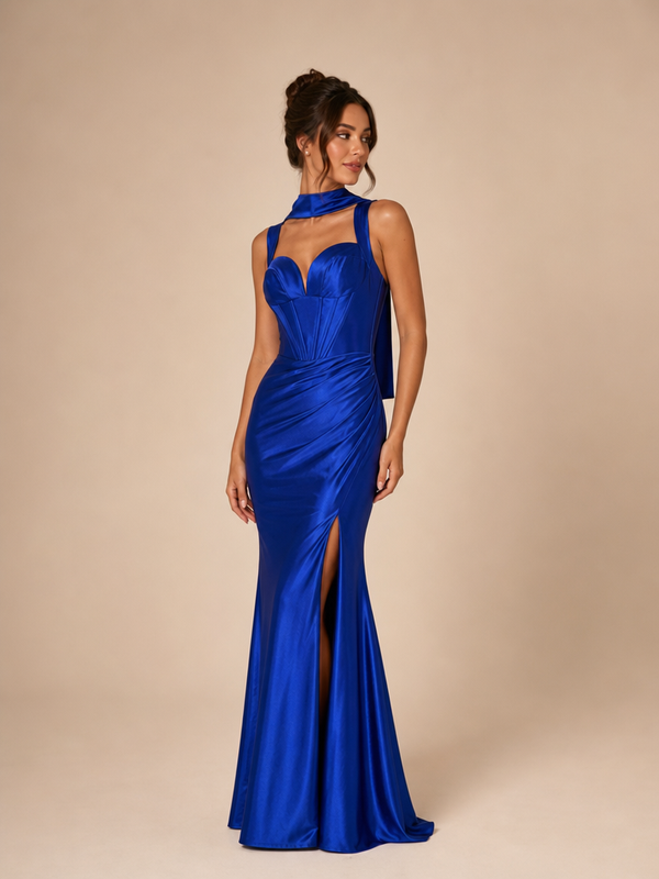 Vestido de corset con estola Adriane