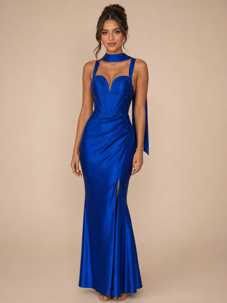 Vestido de corset con estola Adriane