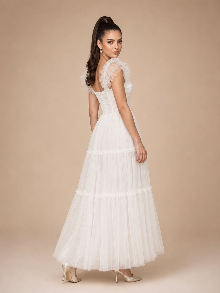 Vestido midi de tul Rachel