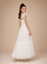 Vestido midi de tul Rachel