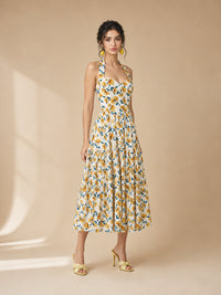 Vestido halter de flores Amalfina