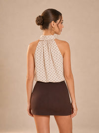 Blusa halter de lunares Charlotte