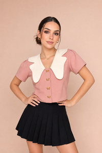 Blusa cuello mariposa Brynn