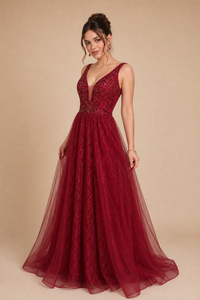 Vestido de tul bordado Gemma