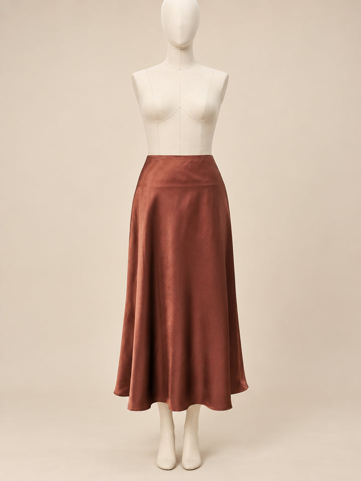Falda  midi Satin Antara